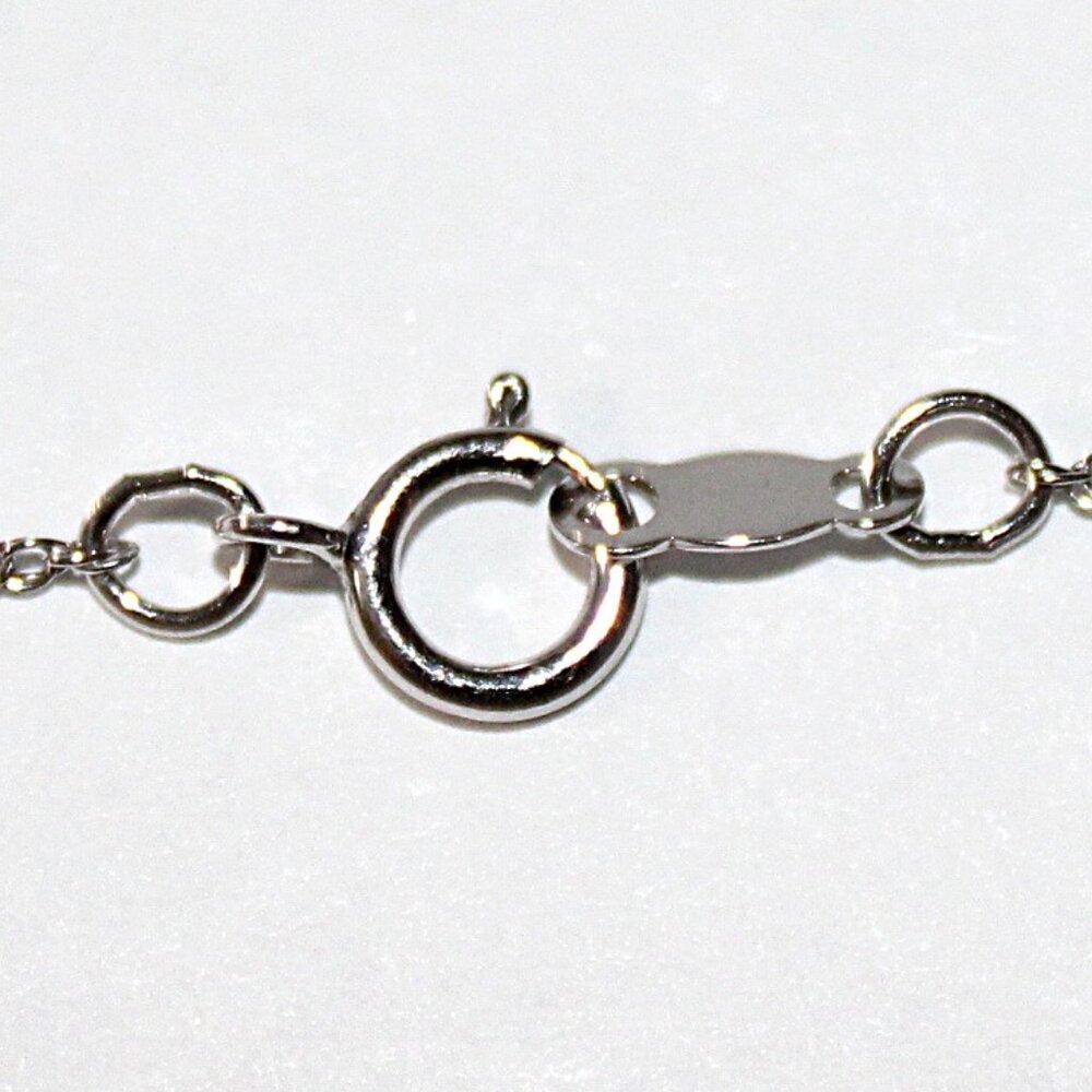 Sterling Silver Floating Abstract Necklace 18 Inches - Picture 5 of 7